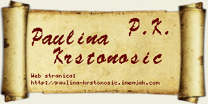 Paulina Krstonošić vizit kartica